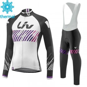 Set Fietsshirt Lange Mouw + Lange Koersbroek 2017 CCC Liv Dames N007 Winter Thermal Fleece